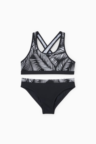 Kinder Mädchen - Bikini - LYCRA® XTRA LIFE™ - 2 teilig - schwarz