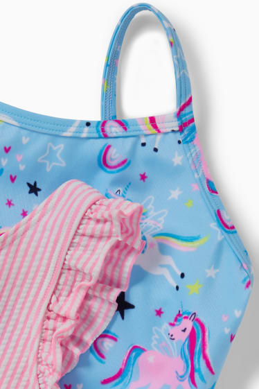 Enfants filles - Lot de 2 - maillot de bain et bikini - LYCRA® XTRA LIFE™ - bleu clair