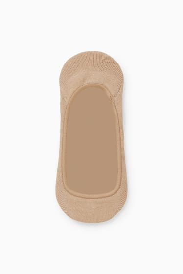 Femmes - Lot de 5 paires - chaussinettes - beige clair