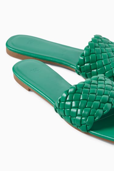 Dames - Sandaaltjes - imitatieleer - groen