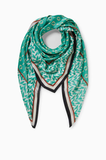 Femmes - Foulard - à motif - vert