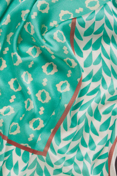 Dames - Sjaaltje - met patroon - groen