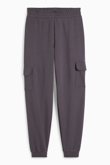 Femmes - CLOCKHOUSE - pantalon de jogging cargo - gris foncé