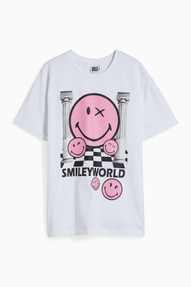 Femmes - CLOCKHOUSE - T-shirt - SmileyWorld® - blanc