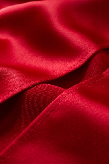 Donna - CLOCKHOUSE - vestito di raso - da festa - rosso