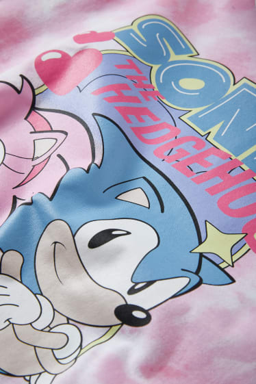 Kinder - Sonic - Kurzarmshirt - weiss / rosa