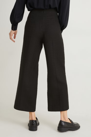 Women - Culottes - high waist - black