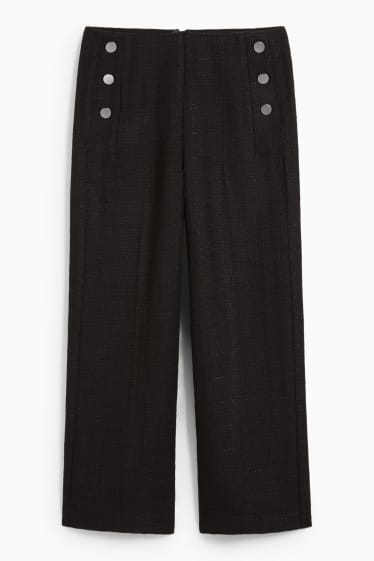 Women - Culottes - high waist - black