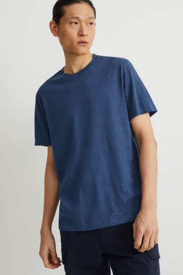 Heren - T-shirt - donkerblauw