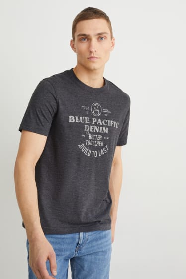 Uomo - T-shirt - grigio scuro-melange
