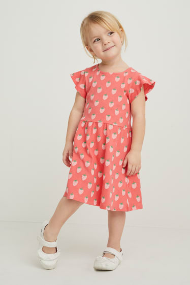 Kinderen - Set van 3 - jurk - groen / roze