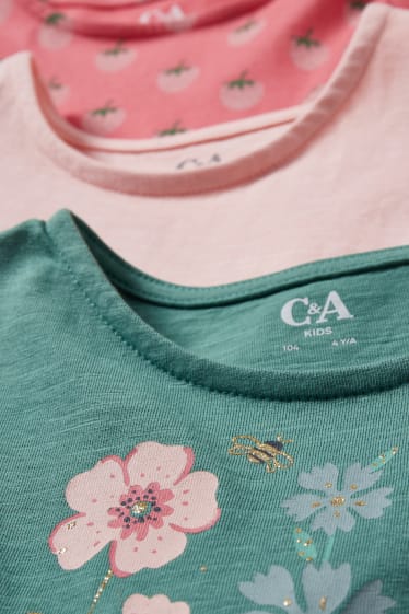 Children Girls - Multipack of 3 - dress - green / rose