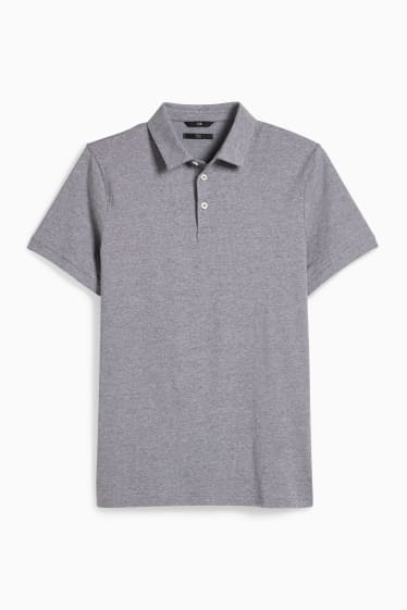 Herren - Poloshirt - Flex - grau-melange