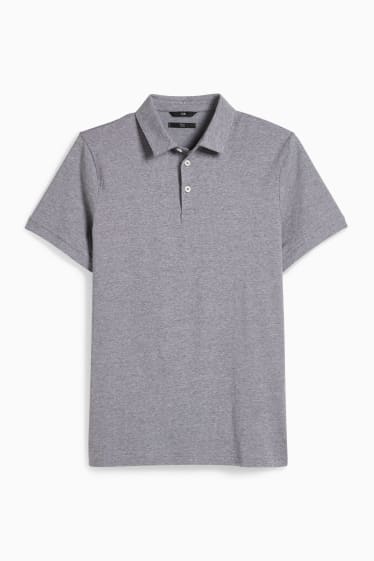 Hommes - Polo - Flex - gris chiné