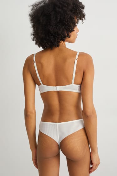 Femmes - Soutien-gorge avec armatures - DEMI - ampliforme - blanc crème