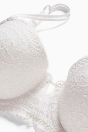 Femmes - Soutien-gorge avec armatures - DEMI - ampliforme - blanc crème