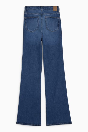 Femmes - Jean à jambe évasée - high waist - LYCRA® - jean bleu