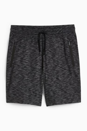 Heren - Sweatshort - zwart mix