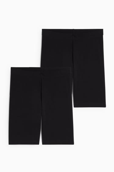 Kinder - Extended Sizes - Multipack 2er - Radlerhose - schwarz