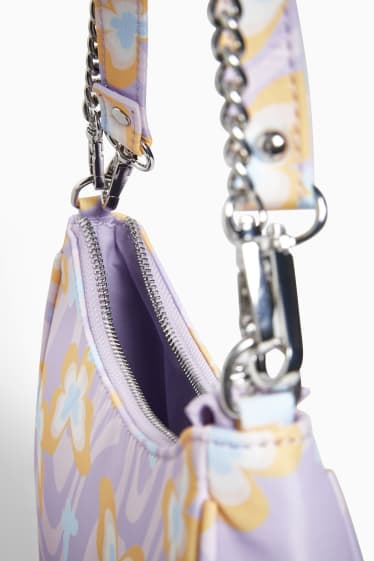 Damen - CLOCKHOUSE - Schultertasche - gemustert - hellviolett