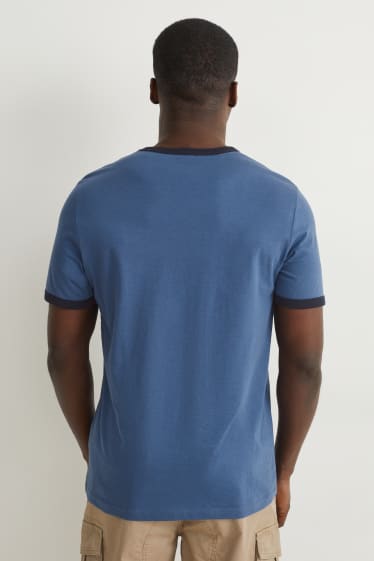 Mężczyźni - T-shirt - ciemnoniebieski