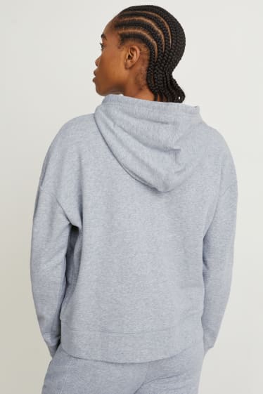 Femmes - Sweat zippé à capuche - gris chiné