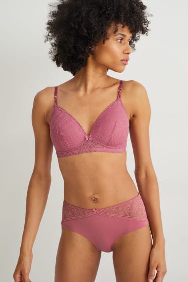 Donna - Reggiseno senza ferretti - imbottito - LYCRA® - fucsia