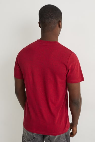 Men - T-shirt - red-melange