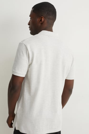 Herren - Poloshirt - hellgrau