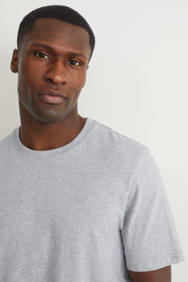 Hommes - T-shirt - gris clair chiné