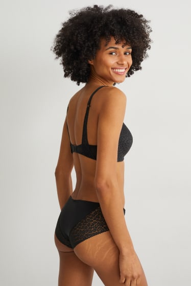 Femmes - Soutien-gorge sans armatures - ampliforme - noir