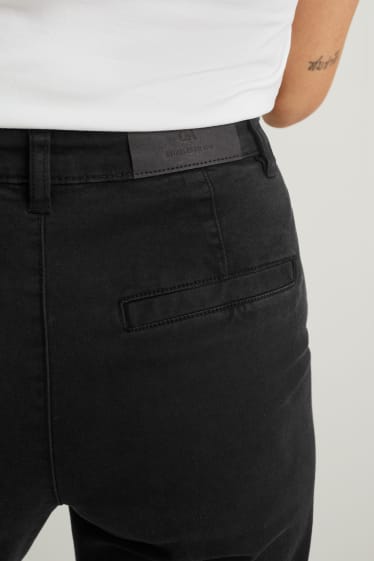 Donna - Pantaloni - vita alta - gamba larga - nero