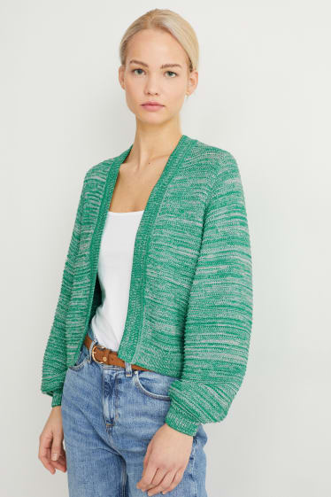Damen - Strickjacke - grün
