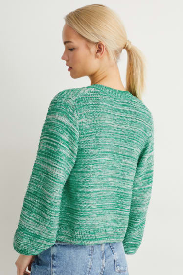 Damen - Strickjacke - grün
