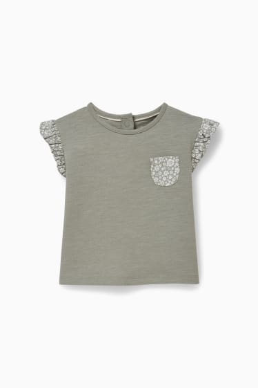 Bebeluși - fete - Tricou cu mânecă scurtă bebeluși - verde