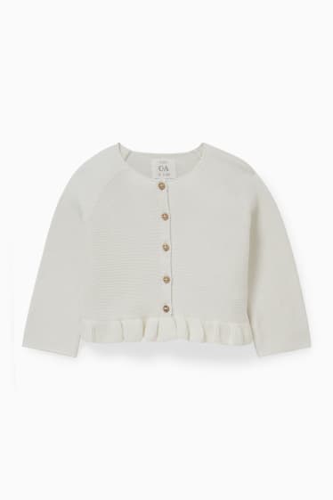 Baby Mädchen - Baby-Strickjacke - cremeweiß