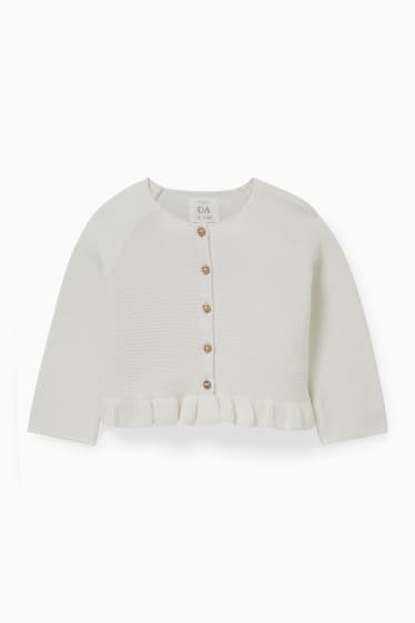 Bébés - Gilet en maille pour bébé - blanc crème