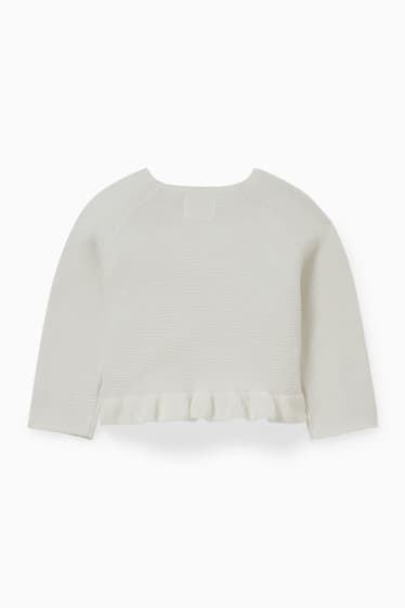 Bébés - Gilet en maille pour bébé - blanc crème