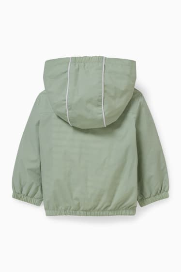Bebeluși - băieți - Jachetă bebeluși, cu glugă - verde deschis