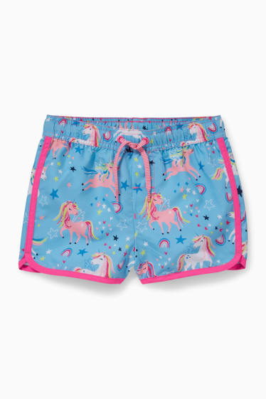Bambine - Unicorni - costume da bagno - blu