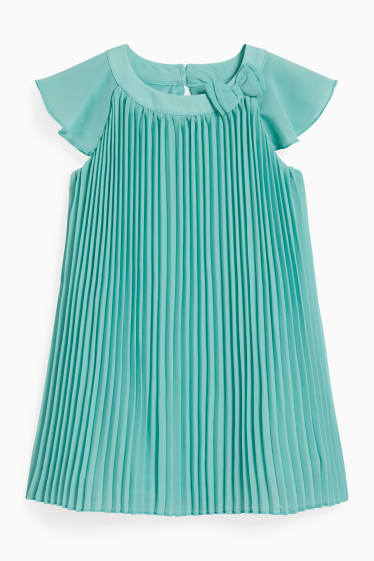 Copii - Fete - Rochie plisată - verde mentă