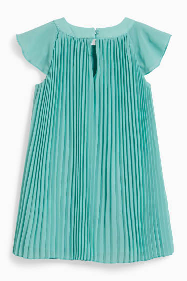 Copii - Fete - Rochie plisată - verde mentă