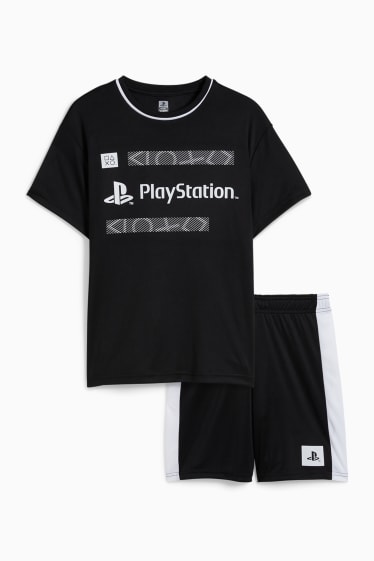 Enfants - PlayStation - ensemble - T-shirt et short - 2 pièces - noir