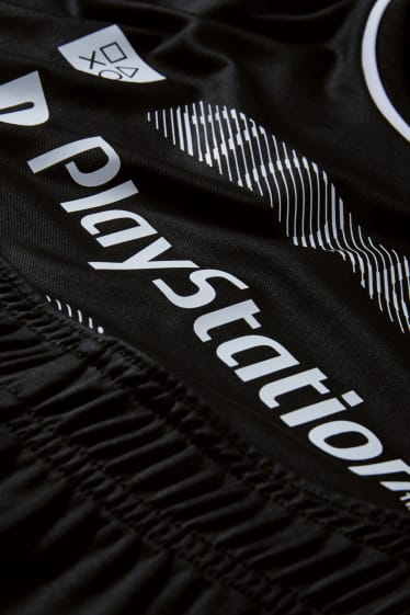 Kinderen: jongens - PlayStation - set - T-shirt en shorts - 2-delig - zwart