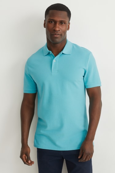 Men - Polo shirt - turquoise