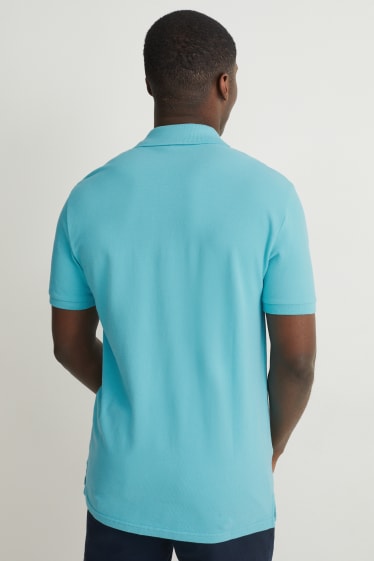 Men - Polo shirt - turquoise