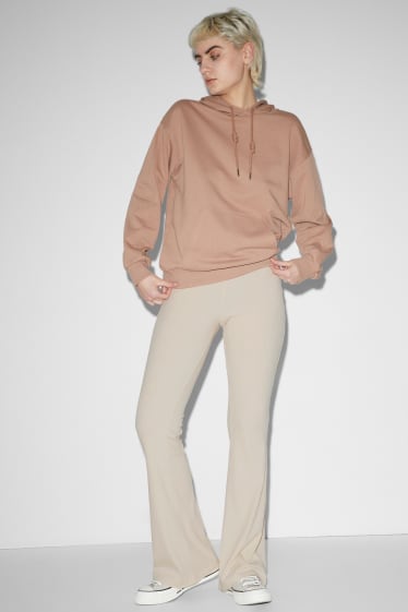 Dames - CLOCKHOUSE - jersey broek - comfort fit - licht beige