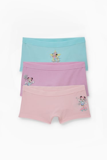 Kinder - Multipack 3er - Minnie Maus - Boxershorts - rosa / türkis