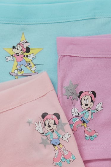 Kinder - Multipack 3er - Minnie Maus - Boxershorts - rosa / türkis