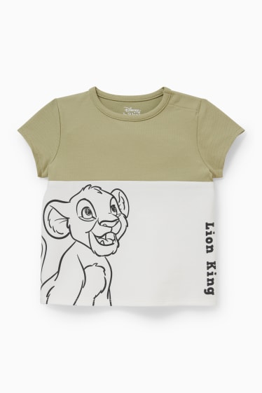 Bebeluși - Regele Leu - tricou cu mânecă scurtă bebeluși - alb / verde